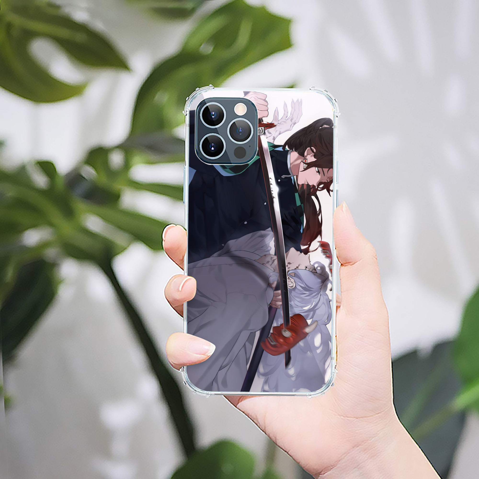 （画像用） 鬼滅の刃（きめつのやいば）竈門 炭治郎／かまど たんじろう Kamado Tanjirou 【iPhone 12シリーズ対応】透明スマホケース（クリアソフトケース）